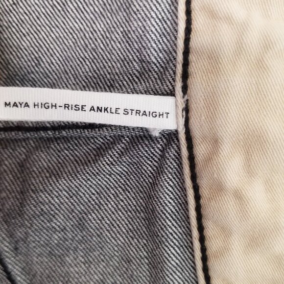 RAG & BONE Maya High Rise Ankle Straight Jeans 27 in Magic Faded Black Gray $325 - Picture 9 of 16